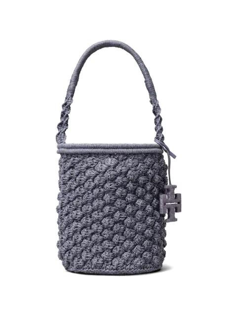 Ella hand-crocheted popcorn bucket bag by TORY BURCH