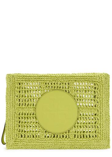 Ella raffia clutch by TORY BURCH
