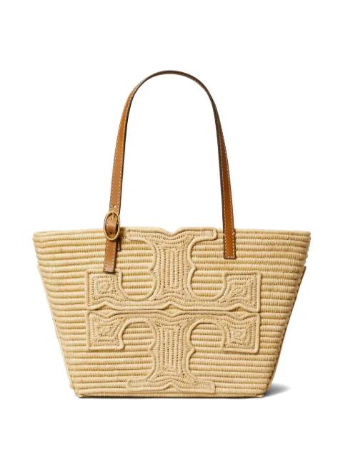 Ella structured straw small tote by TORY BURCH