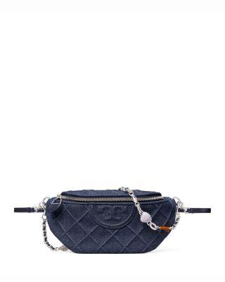 Fleming Charm Denim Belt Bag by TORY BURCH
