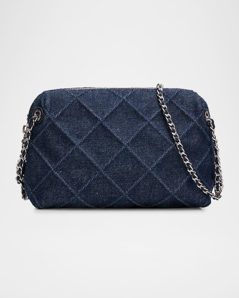 Fleming Quilted Denim Soft Crossbody Bag by TORY BURCH