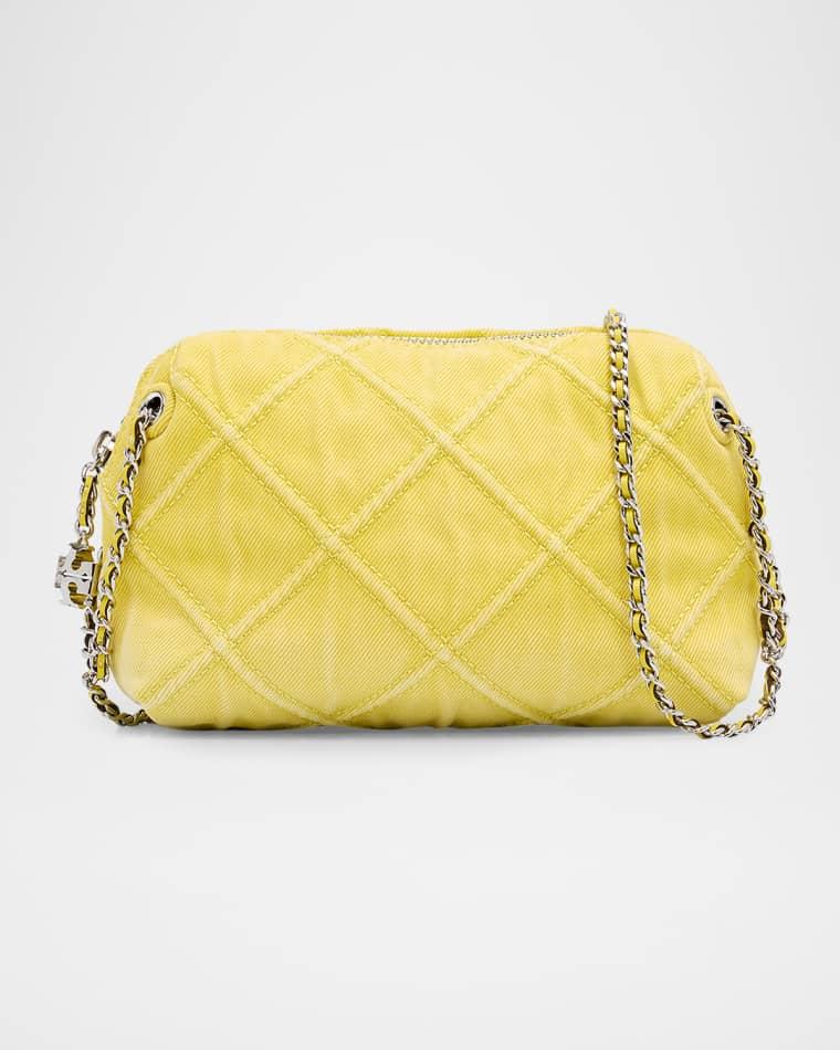 Fleming Quilted Denim Soft Crossbody Bag by TORY BURCH