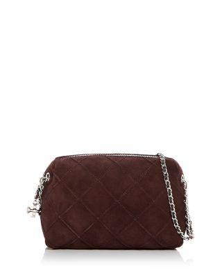 Fleming Quilted Suede Crossbody Bag by TORY BURCH