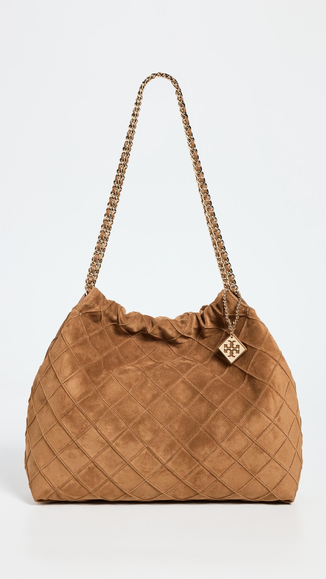 Fleming Soft Distressed Drawstring Hobo by TORY BURCH