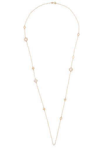 Forget Me Not long 18kt gold-plated necklace by TORY BURCH