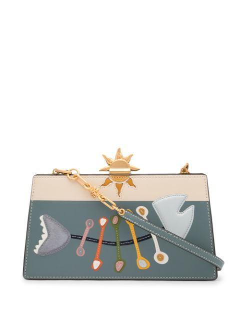 Frame fish-appliqué crossbody bag by TORY BURCH