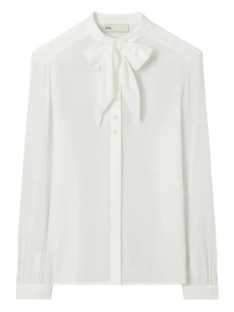 Georgette bow-detail shirt by TORY BURCH