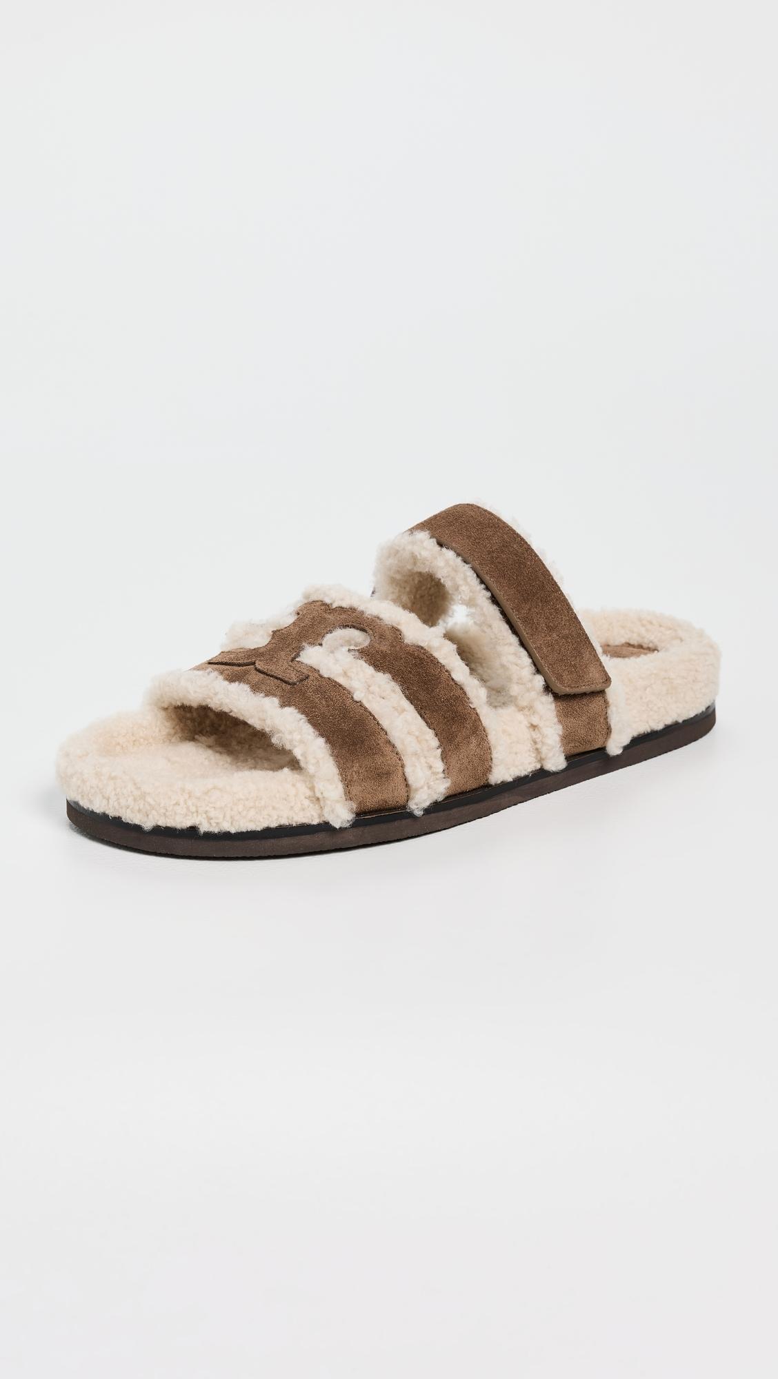 Ines Shearling Sport Slides by TORY BURCH