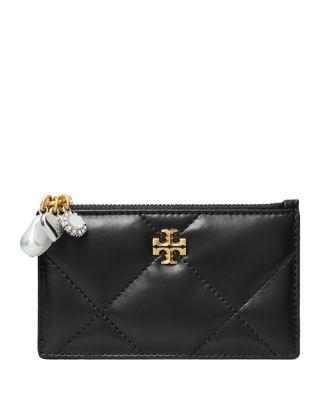 Kira Diamond Quilt Leather Card Case by TORY BURCH