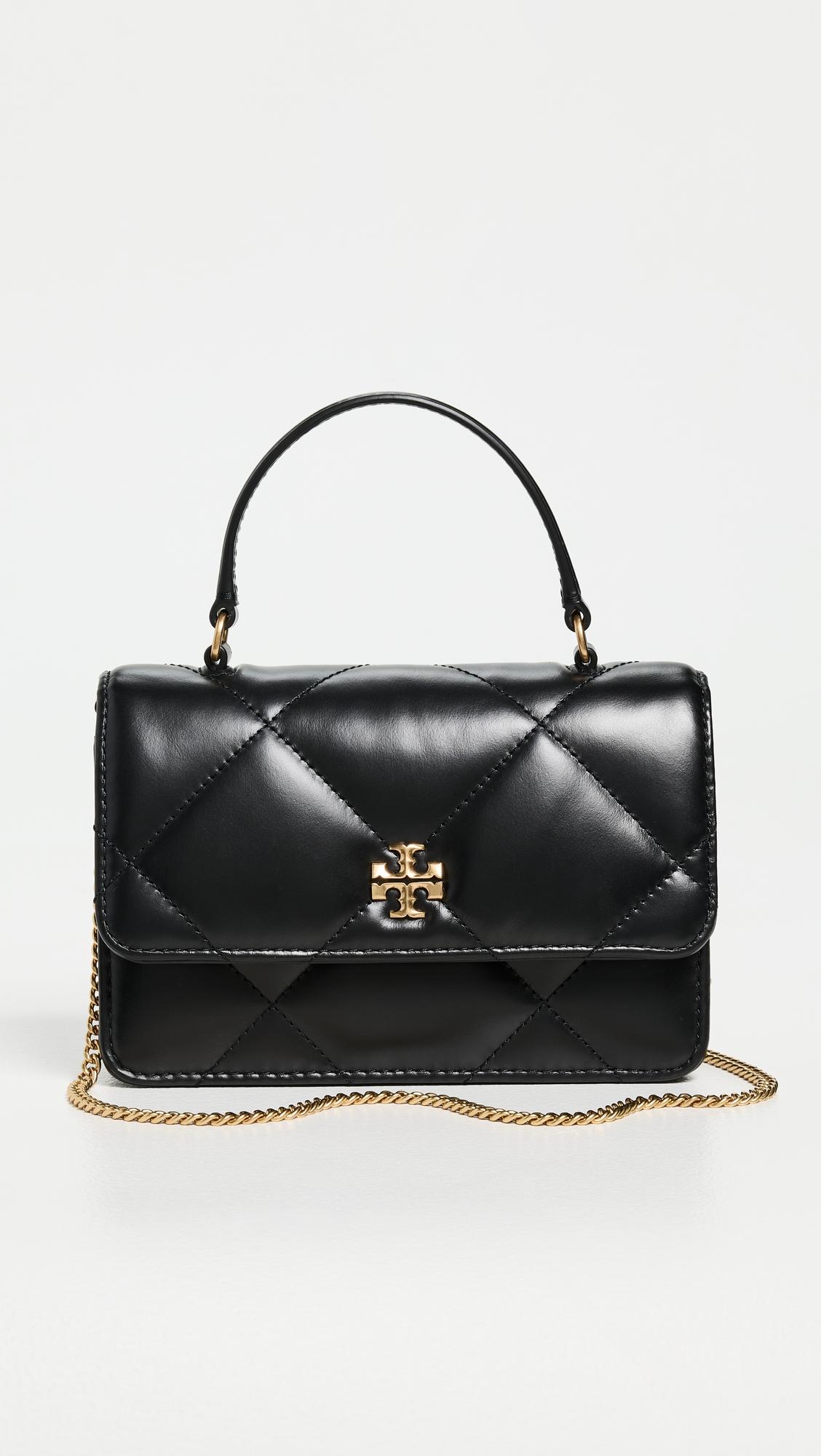 Kira Diamond Quilt Mini Top Handle Chain Crossbody Bag by TORY BURCH