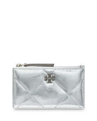 Kira Diamond Quilted Leather Card Case by TORY BURCH