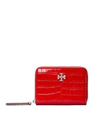 Kira Leather Small Zip Around Wallet by TORY BURCH