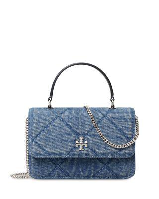 Kira Mini Diamond Quilt Denim Crossbody Bag by TORY BURCH