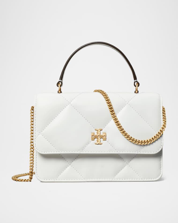 Kira Mini Quilted Leather Top-Handle Bag with Chain by TORY BURCH