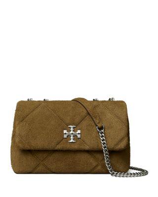 Kira Suede Diamond Quilted Shoulder Bag by TORY BURCH