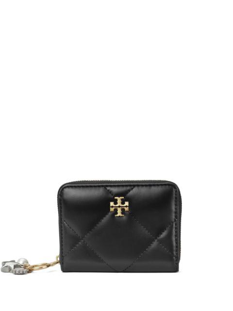 Kira-charm quilted wallet by TORY BURCH