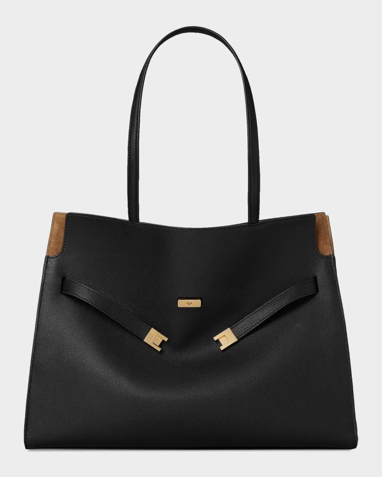 Lee Radziwill Leather Tote Bag by TORY BURCH