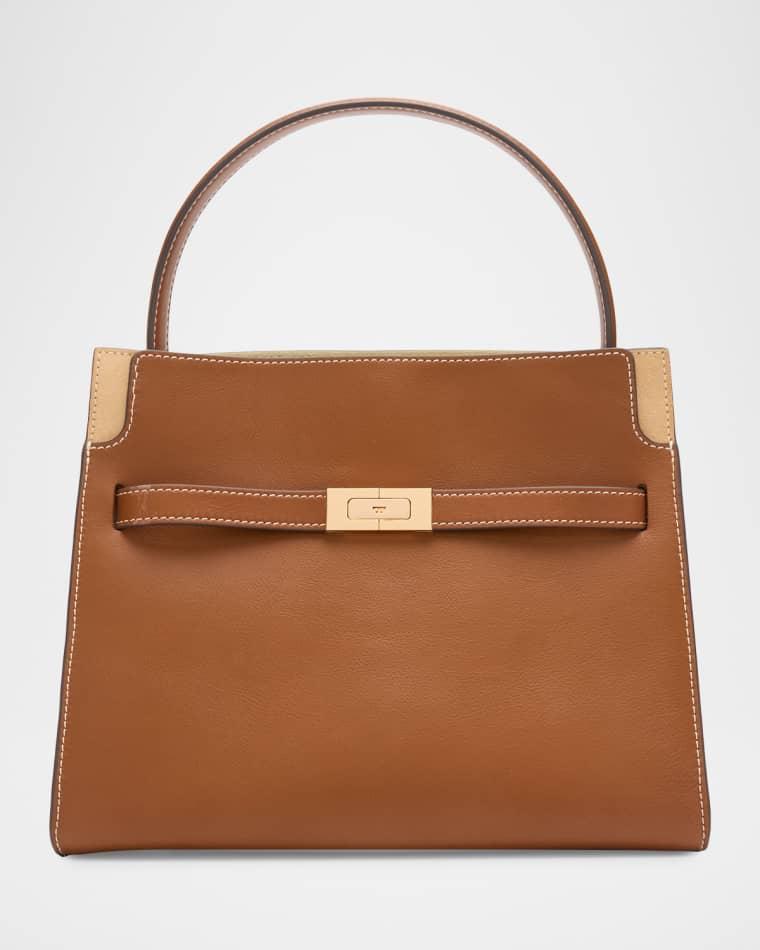 Lee Radziwill Small Leather Double Shoulder Bag by TORY BURCH