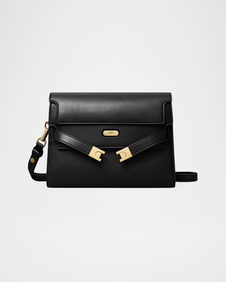 Lee Radziwill Small Leather Double Shoulder Bag by TORY BURCH