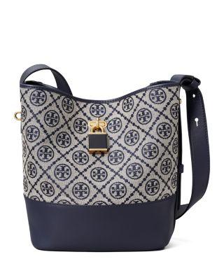 Lock Slim T Monogram Bucket Bag by TORY BURCH