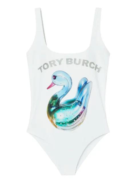 Lucky Duck-print swimsuit by TORY BURCH