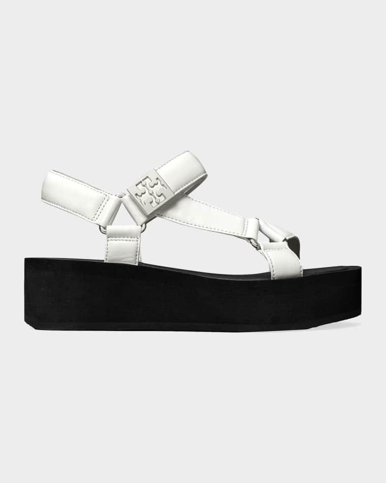 Mellow Leather Grip Platform Sandals by TORY BURCH
