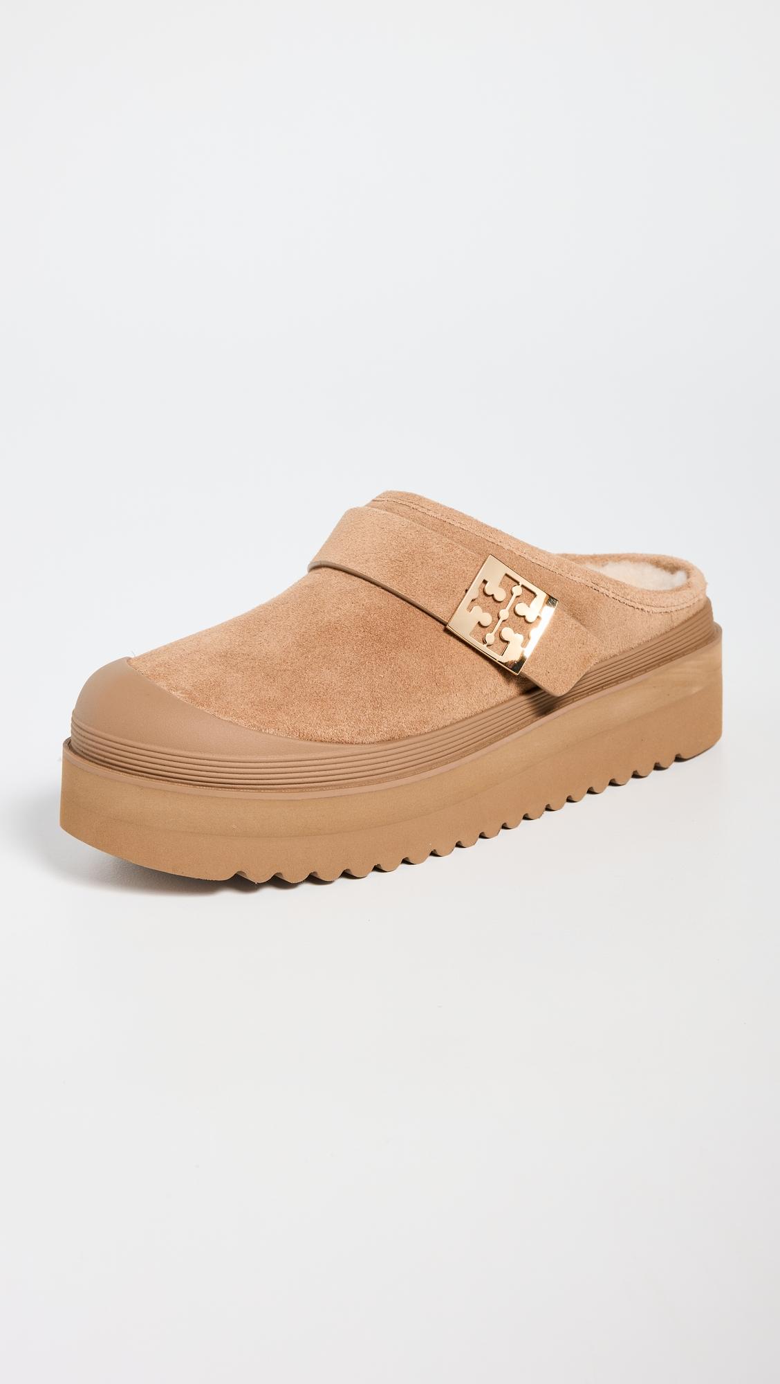 Mellow Shearling Platform Mules by TORY BURCH