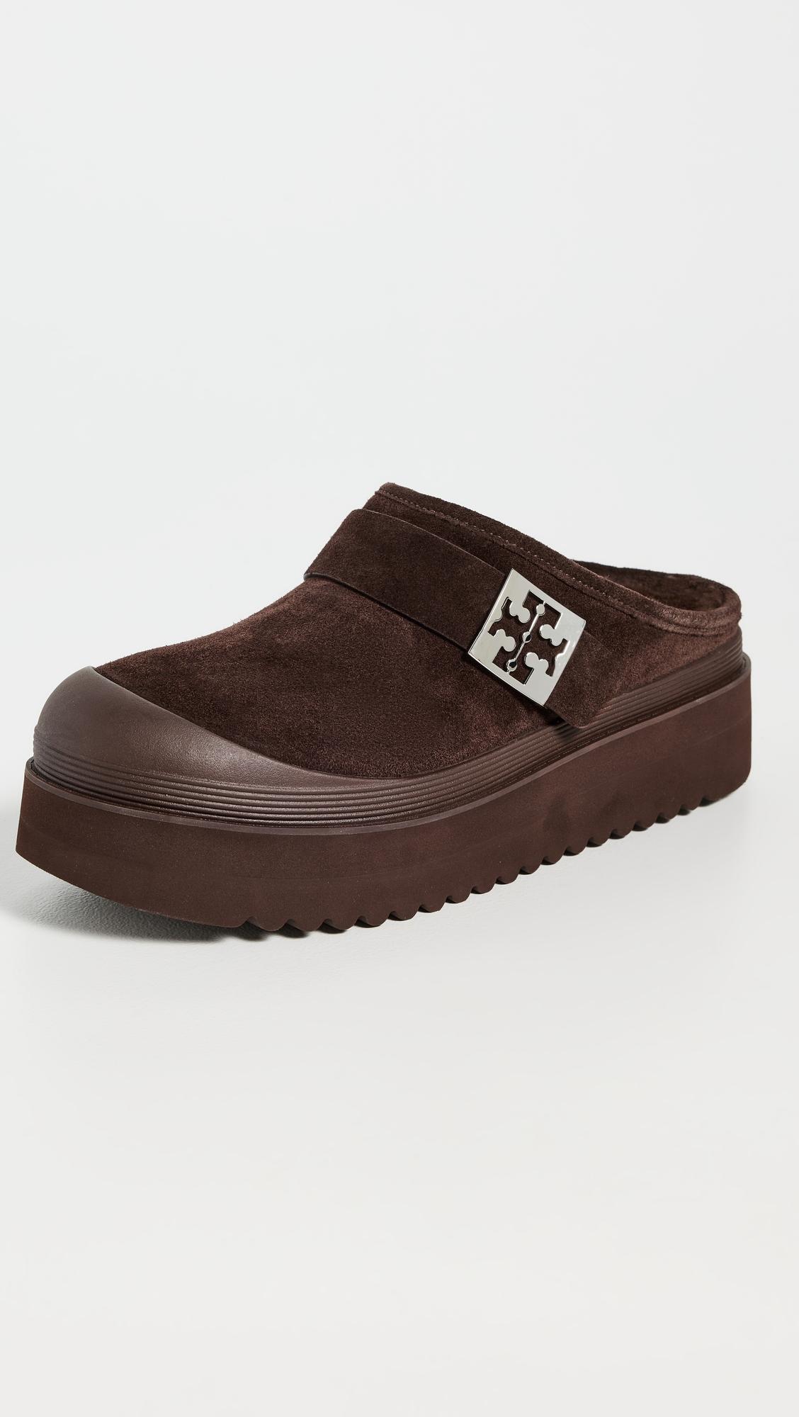 Mellow Shearling Platform Mules by TORY BURCH