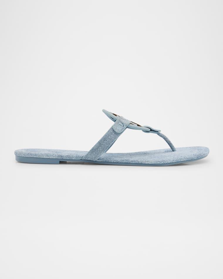 Miller Denim Logo Thong Sandals by TORY BURCH Miller Denim Logo Thong Sandals by TORY BURCH