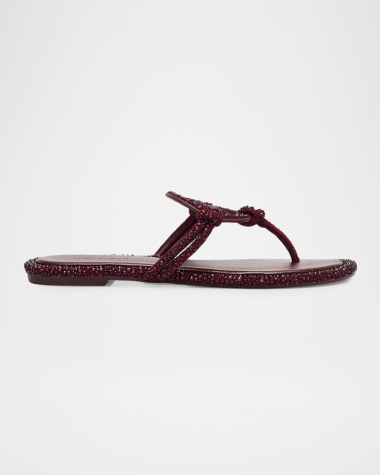 Miller Embellished Medallion Flat Thong Sandals by TORY BURCH
