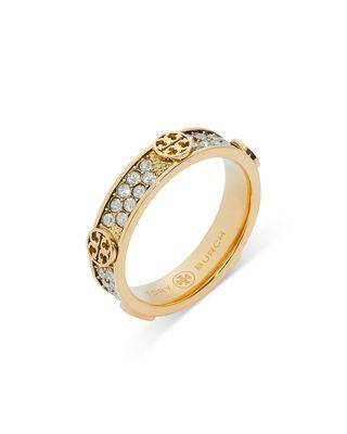 Miller Icon Stud Pav&eacute; Ring by TORY BURCH