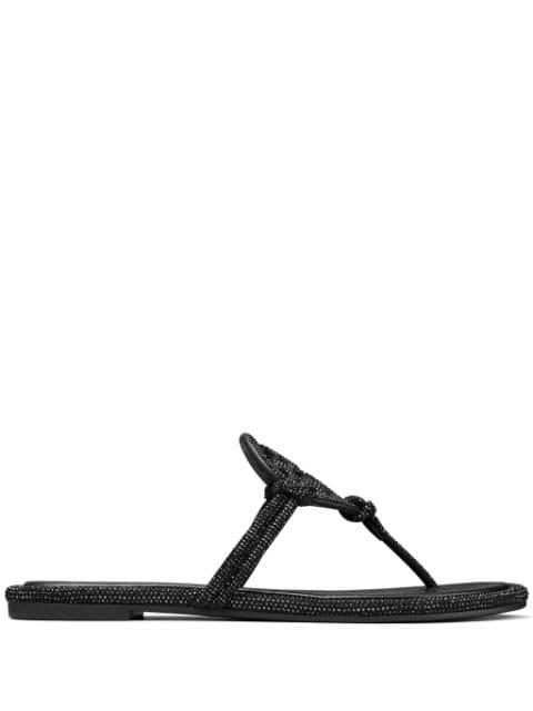 Miller crystal-embellished slides by TORY BURCH