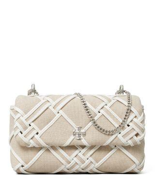 Mini Kira Woven Canvas Flap Bag by TORY BURCH