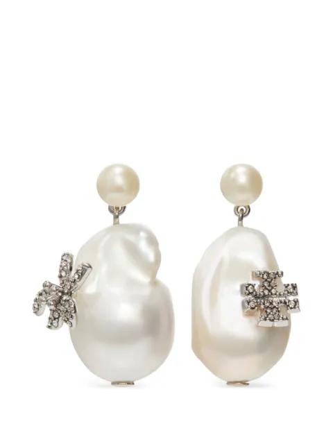 Moondance pear and flower drop earrings by TORY BURCH
