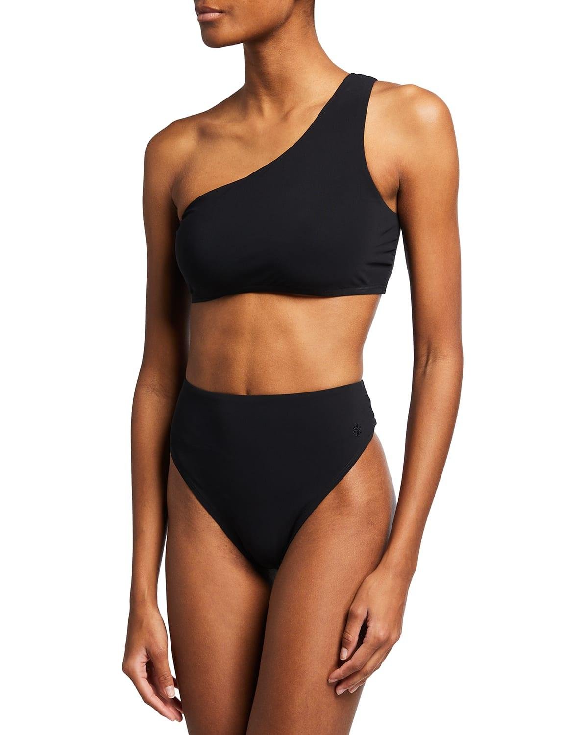 One-Shoulder Solid Bikini Top by TORY BURCH