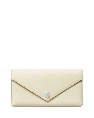 Pebbled Leather Envelope Wallet by TORY BURCH