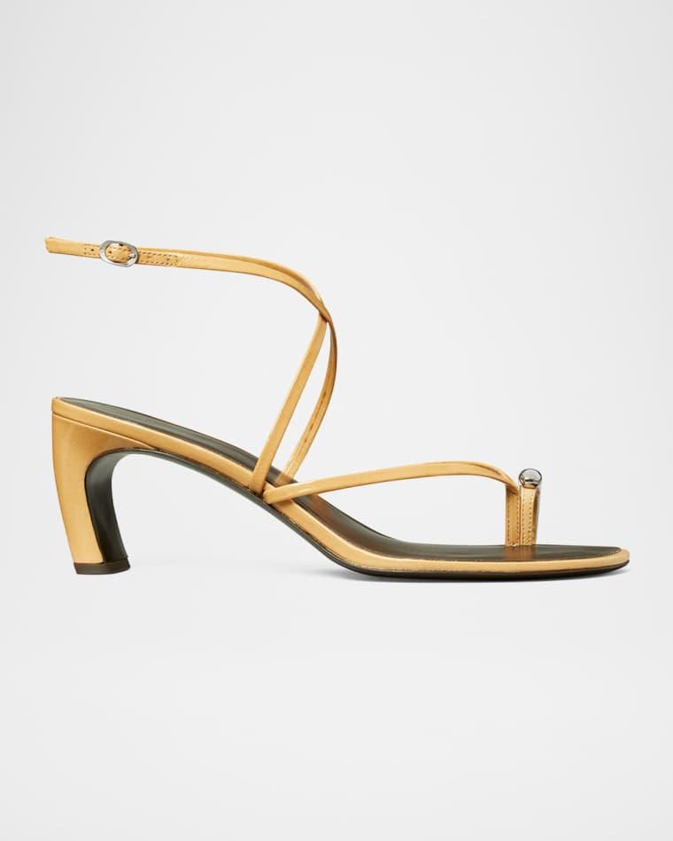 Pierced Leather Toe Ring Strappy Sandals by TORY BURCH