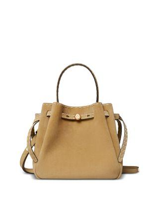 Romy Pick Stitch Suede Bucket Bag by TORY BURCH