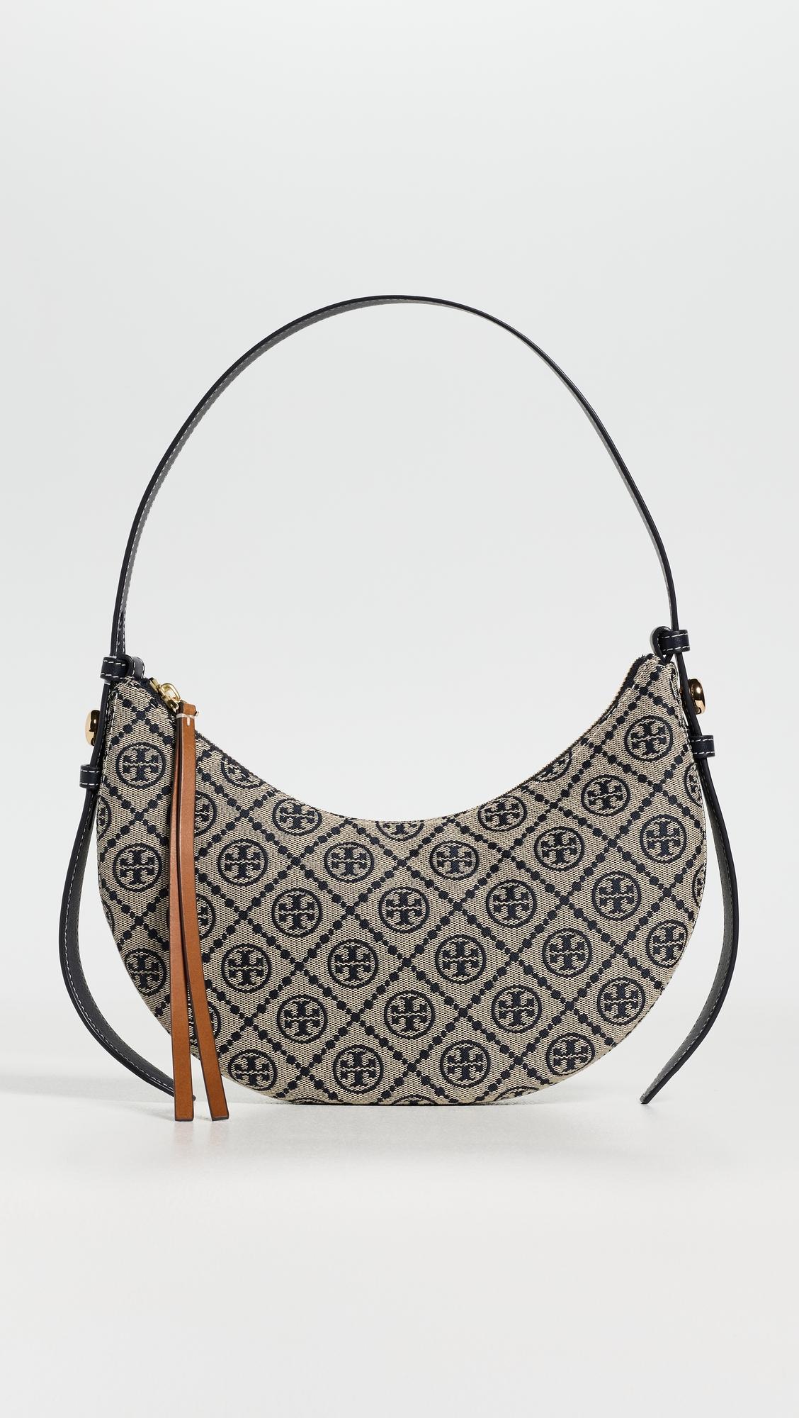 Romy T Monogram Half Moon Bag by TORY BURCH