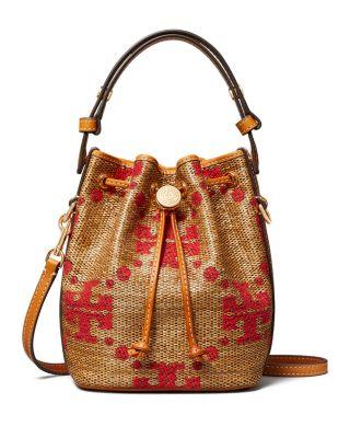 Romy T Monogram Straw Crossbody Bag by TORY BURCH