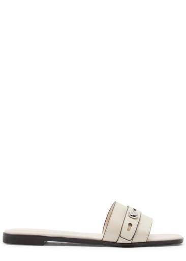 Romy leather sliders by TORY BURCH