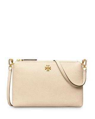 Small Kira Pebbled Leather Top-Zip Crossbody by TORY BURCH