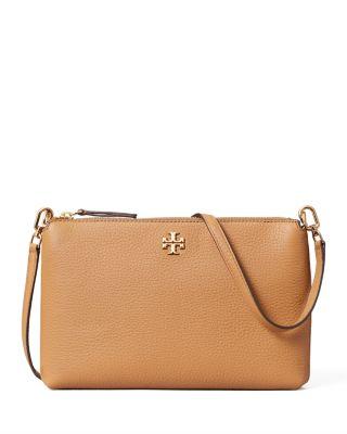 Small Kira Pebbled Leather Top-Zip Crossbody by TORY BURCH