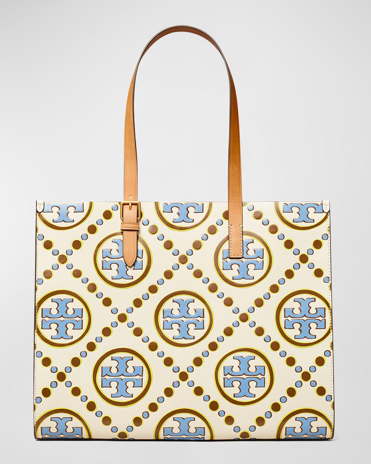 T Monogram Contrast Embossed Tote Bag by TORY BURCH