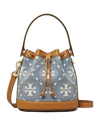 T Monogram Jacquard Bucket Bag by TORY BURCH