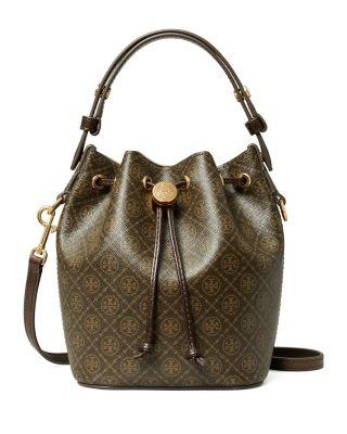 T Monogram Mini Bucket Bag by TORY BURCH