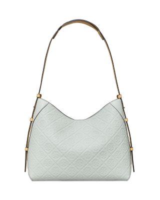 T Monogram Soft Pebble Medium Shoulder Bag by TORY BURCH