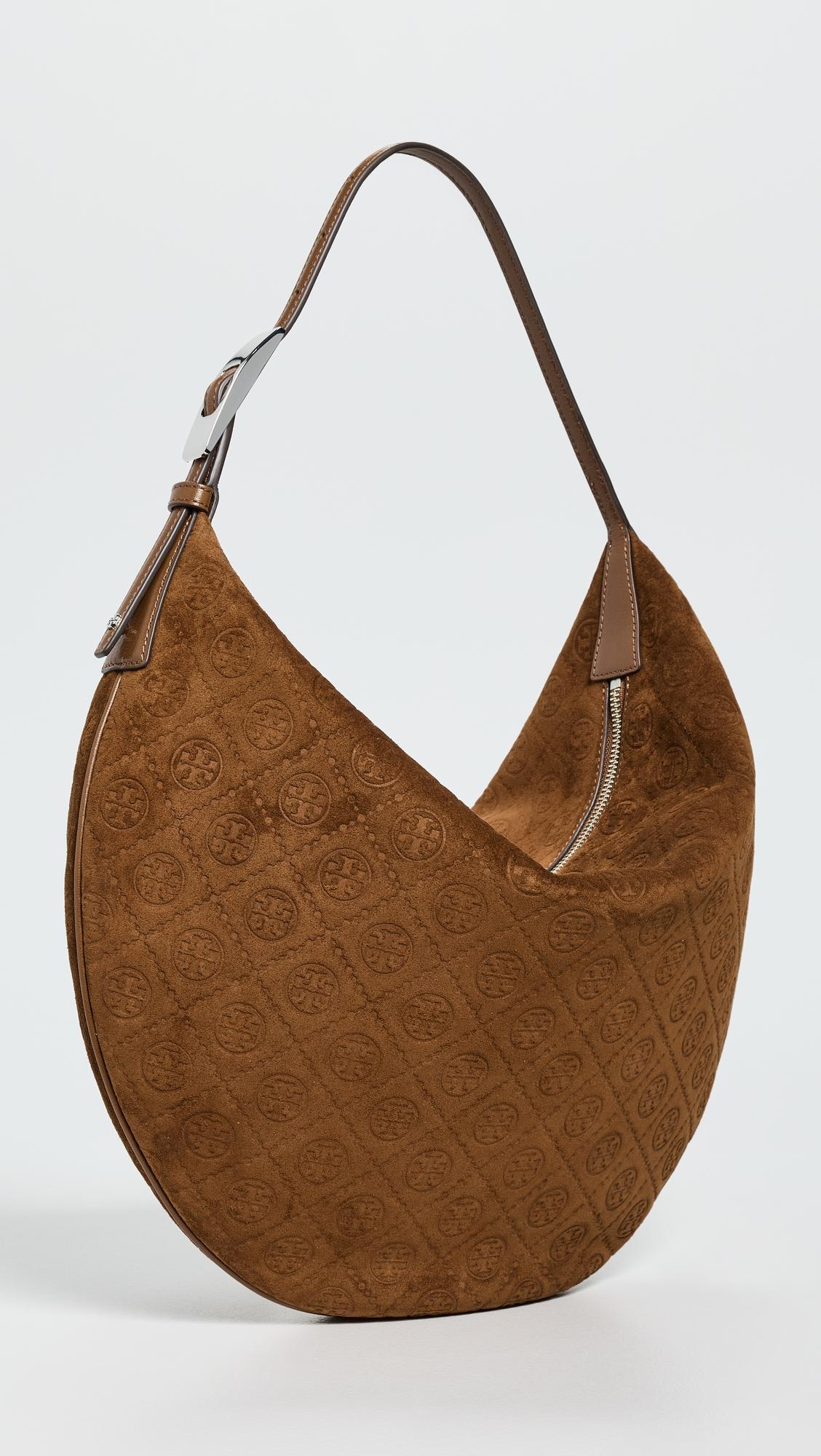 T Monogram Suede Balloon Bag by TORY BURCH