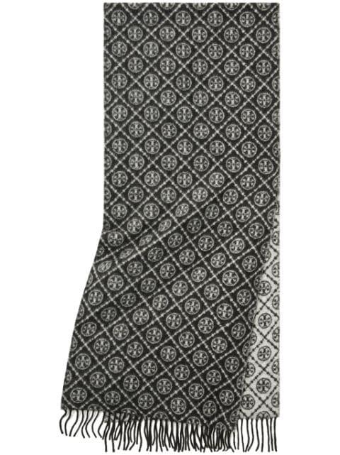 T Monogram scarf by TORY BURCH