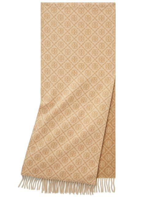 T Monogram scarf by TORY BURCH
